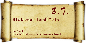 Blattner Terézia névjegykártya